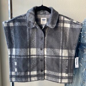 Old Navy Plaid Cape Jacket
